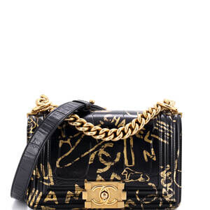 Chanel Boy Flap Bag Graffiti Crocodile #254490C48B
